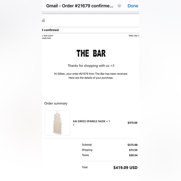 The Bar Kai Midi Party Dress - Sparkle Nude Size 2 - Picture 6 of 6